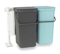 Brabantia Mint & Grey Plastic Bin - 16L