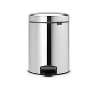 Brabantia Newicon Pedal Bin, 5L - Brilliant Steel, Silver