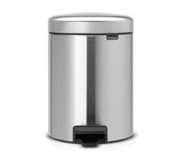 Brabantia 112102 Pedal Bin newIcon with Plastic Inner Bucket, 5 Litre - Matt Steel Fingerprint Proof