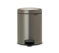 Brabantia newIcon 5L Pedal Bin - Platinum, Black