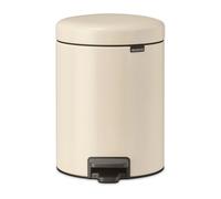 Brabantia NewIcon Pedal Bin, 5L - Soft Beige, Brown