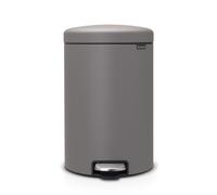 Brabantia New Icon Step Trash can (53 galMineral concrete gray) Soft closing Kitchen garbageRecycling can with Removable Bucket & Metal Pedal