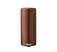Brabantia - NewIcon 30L Pedal Bin - Large Kitchen Bin - Soft-Close Lid - Lightweight Pedal - Removable Inner Bucket - Non-slip - Warm Bronze - 30 x 38 x 68 cm