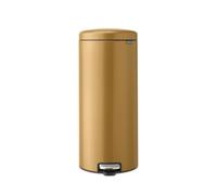 Brabantia - NewIcon 30L Pedal Bin - Large Kitchen Bin - Soft-Close Lid - Lightweight Pedal - Removable Inner Bucket - Non-slip - Warm Gold - 30 x 38 x 68 cm