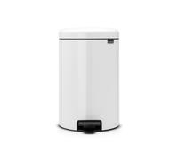 Brabantia NewIcon Pedal Bin 20L (White) Soft-Closure Rubbish Bin with Removable Inner Bucket + Free Bin Bags