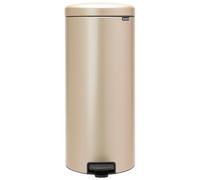 Brabantia NewIcon Pedal Bin 30 L (Metallic Gold) Soft-Closure Kitchen Rubbish Bin with Removable Inner Bucket + Free Bin Bags