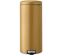 Brabantia - NewIcon 30L Pedal Bin - Large Kitchen Bin - Soft-Close Lid - Lightweight Pedal - Removable Inner Bucket - Non-slip - Warm Gold - 30 x 38 x 68 cm
