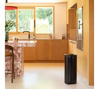 Brabantia NewIcon Pedal Bin, 30litre, Soft Closing, Plastic Inner Bucket, Matt Black