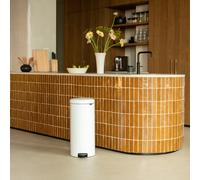 Brabantia NewIcon Pedal Bin, 30litre, Soft Closing, Plastic Inner Bucket, White