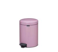 Brabantia NewIcon Pedal Bin 5L - Small Waste Bin for Bathroom or Toilet - Soft Closing Lid - Light Pedal Operation - with Removable Inner Bucket - Non-Slip Base - Lilac Pink - 21 x 27 x 29 cm
