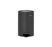 Brabantia NewIcon Small Bathroom Bin with Lid 3L | Odour-Proof Pedal Bin with Removable Inner Bucket for Bathroom, Toilet, or Small Spaces | Mineral Infinite Grey