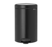 Brabantia 113741 Pedal Bin Newicon with plastic inner Bucket, Matt Black - 12 L