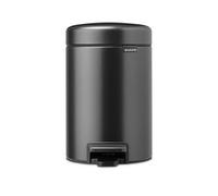 Brabantia NewIcon Small Bathroom Bin with Lid 3L | Odour-Proof Pedal Bin with Removable Inner Bucket for Bathroom, Toilet, or Small Spaces | Confident Grey