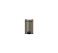 Brabantia Pedal Bin newIcon with Plastic Inner Bucket, 3 Litre - Platinum