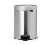 Brabantia 112102 Pedal Bin newIcon with Plastic Inner Bucket, 5 Litre - Matt Steel Fingerprint Proof