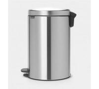 Brabantia NewIcon Pedal Bin 20L (Matt Steel) Soft-Closure Rubbish Bin with Removable Inner Bucket + Free Bin Bags