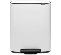 Brabantia Pedal Bin, Steel, White, Large (60L)