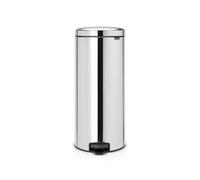 Brabantia Pedal Bin newIcon with Plastic Inner Bucket, 30 Litre - Brilliant Steel