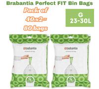 Brabantia Perfect FIT Bin Bags Liners Size G 23-30L Extra Strong 20-40-80-120 UK