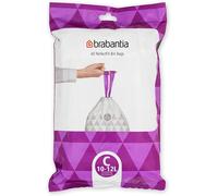 Brabantia PerfectFit Bin Liners, Tear-Resistant, Size C/10-12L (40 Bags)