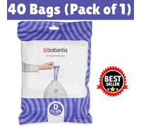 Brabantia PerfectFit Bin Liners Size D/15-20 Litre, Thick Plastic Trash Bags UK