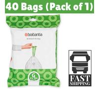 Brabantia PerfectFit Bin Liners Size 3-60L Thick Plastic Trash 40 Bags Food Wast