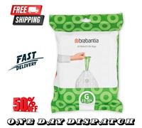 Brabantia PerfectFit Bin Liners (Size G/23-30 Litre) Thick Plastic Trash Bags with Tie Tape Drawstring Handles (40 Bags)