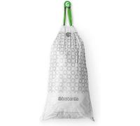 Brabantia PerfectFit Bin Liners (Size G/23-30 Litre) Thick Plastic Trash Bags with Tie Tape Drawstring Handles (40 Bags)