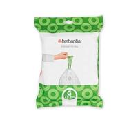 Brabantia PerfectFit Bin Liners (Size G/23-30 Litre) Thick Plastic Trash Bags with Tie Tape Drawstring Handles (40 Bags)