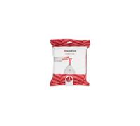 Brabantia PerfectFit Bin Liners Size J (23 Litre), White,115608 Thick Plastic Trash Bags with Tie Tape Drawstring Handles (40 Bag)