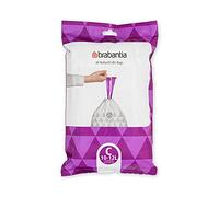 Brabantia PerfectFit Bin Liners (Size C/10-12 Litre) Thick Plastic Trash Bags with Tie Tape Drawstring Handles (40 Bags)