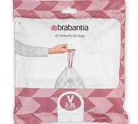 Brabantia Perfectfit Heavy Duty Bin Liners - Size V - 2-3L - Pack Of 40