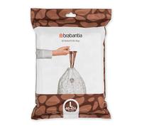 Brabantia PerfectFit Trash Bags (Size L106-12 gal) Thick Plastic Trash can Liners with Drawstring Handles (40 Bags)