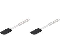 Brabantia Profile Silicone Spatula with Matt Steel Handle - Heat Resistant, Flexible, Non-Scratch, Dishwasher-Safe Cooking Utensil (Pack of 2)