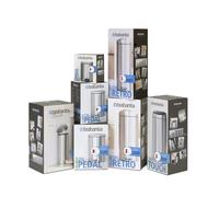 Brabantia Roll Top Lid Bread Bin Storage Compact Flat Top - Large - Matt Steel