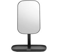 Brabantia ReNew 360? Adjustable Vanity Bathroom Mirror with Stand & Storage Tray (Dark Grey) Non-Slip Tray for Makeup, Jewellery, Shaving Accessories