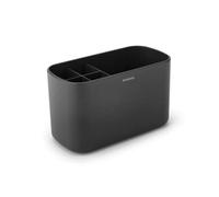 Brabantia Renew Bathroom Caddy (Dark Grey) - Compartments For Toothbrushes, Toothpaste, Soap Etc - Nonslip Base And Drainage Holes