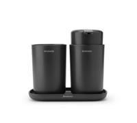 Brabantia Renew Dark Grey Polypropylene (Pp) Bathroom Accessory Set, Set Of 3