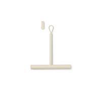 Brabantia - ReNew Shower Squeegee with Door Hook - Silicone Brush & Cleaning Wiper for Bathroom Glass & Tiles - Soft, Non-Slip Handle - Anti-Streak - Corrosion Resistant - Soft Beige - 42.1 x 9 cm