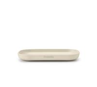 Brabantia - ReNew Soap Dish - Soap Holder with Soft Non-Slip Base - Ribs Keep the Soap High & Dry - Non-Scratching - Corrosion Resistant - Bathroom Accessory - Soft Beige - 13.5 x 8 cm