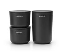 Brabantia ReNew storage jar 3-pack dark grey
