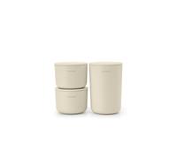 Brabantia - ReNew Storage Pot - Set of 3 - Ideal for Organising Small Items - Stackable Design - Corrosion Resistant - Easy to Clean - Bathroom