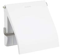 Brabantia - ReNew Toilet Roll Holder - Fits All Regular Roll Sizes - Wall-Mounted - Corrosion Resistant - Bathroom Accessory - Fixing Materials Included - White