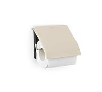 Brabantia - ReNew Toilet Roll Holder - Fits All Regular Roll Sizes - Wall-Mounted - Corrosion Resistant - Bathroom Accessory - Fixing Materials Included - Soft Beige - 17 x 13.2 x 12.3 cm