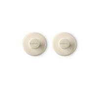 Brabantia - ReNew Towel Hooks - Ideal for Bathroom, Toilet or Kitchen - Holds up to 2 kg - With or Without Drilling - Corrosion Resistant - Fixing Materials Included - Set of 2 - Soft Beige