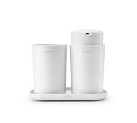 Brabantia Renew White Polypropylene (Pp) Bathroom Accessory Set, Set Of 3