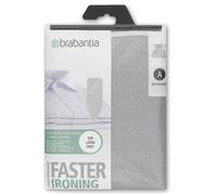 Brabantia Ironing Board Cover with 2 mm Foam - 110 x 30, Slimline, Metallised Silver