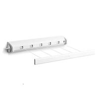 Brabantia Retractable Indoor Washing Line, White, 22m | Wall-Mounted, Space-Saving, Indoor Use, Smooth Action Auto Pull-Out System