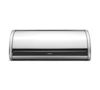 Brabantia Roll Top Bread Bin, Flat Top, Matt Steel | Compact Size, Space-Saving Design, Fresher Bread for Longer, Quiet Closing, Corrosion-Resistant Materials
