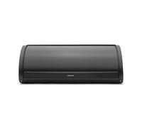 Brabantia Roll Top Bread Bin - Large Countertop Storage Box for Bread, Bagels, Rolls - Space-Efficient Kitchen Design with Flat Top, Durable Metal - Matt Black